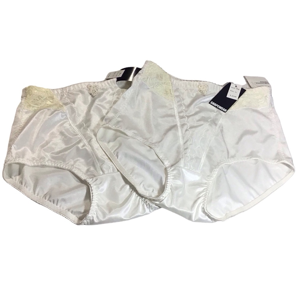 2 Donna Loren Shapewear XL Underwear Cream Lace White NWT